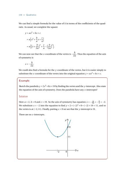 Quadratics - the Australian Mathematical Sciences Institute