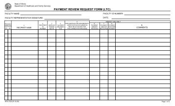 PAYMENT REVIEW REQUEST FORM (LTC) - State of Illinois