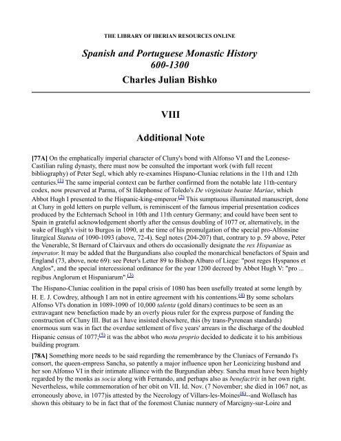 Spanish and Portuguese Monastic History 600-1300 Charles Julian ...