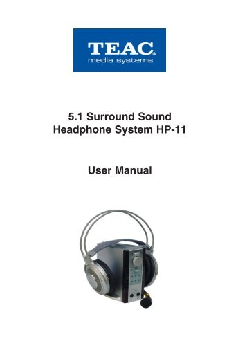 5.1 Surround Sound Headphone System HP-11 User Manual