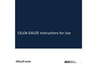 CELOX GAUZE Instructions for Use - Allenspach Medical AG