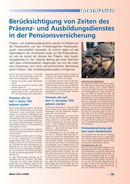 information - Österreichs Bundesheer