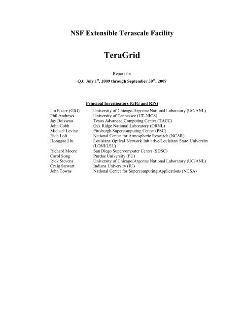 TGQR 2009Q3 Report.pdf - Teragridforum.org