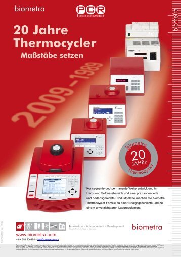 20 Jahre Thermocycler - Biometra