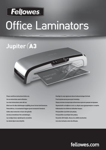 Jupiter A3 Handleiding - Fellowes