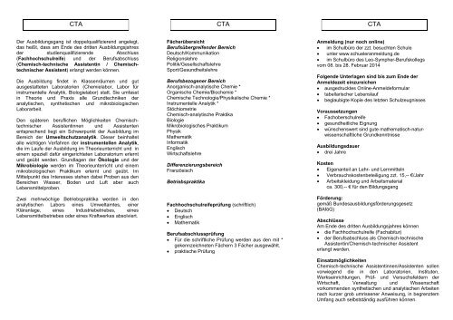 Chemisch-technischer Assistent & FHR - Leo-Sympher-Berufskolleg