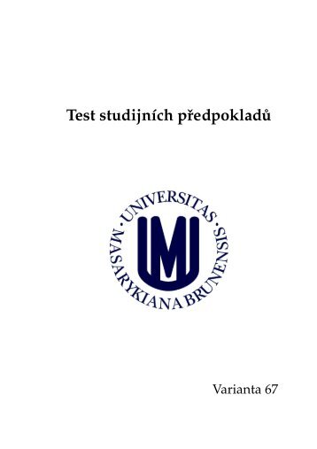 Test studijních predpoklad˚u