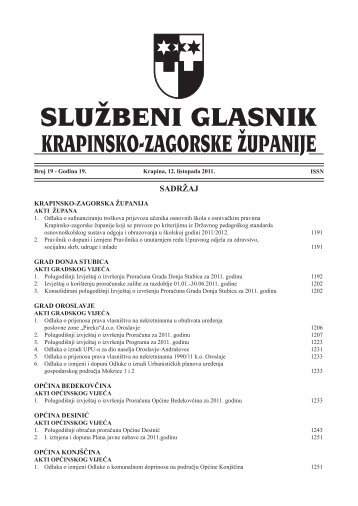 SluÅ¾beni glasnik br. 19/2011. - OpÄina KonjÅ¡Äina