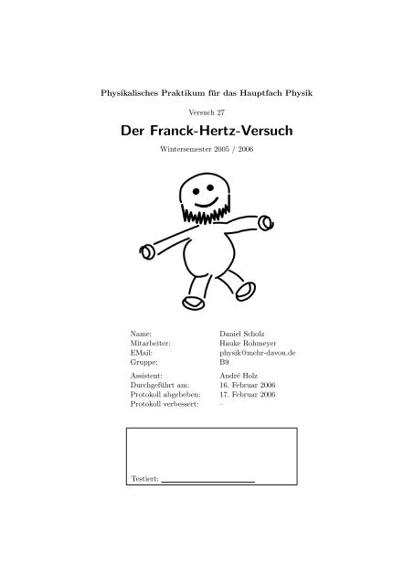 Der Franck-Hertz-Versuch - mehr-davon