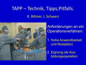 TAPP – Technik, Tipps,Pitfalls. - Bsbb