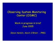 Observing System Monitoring Center (OSMC) - GO-ESSP - NOAA