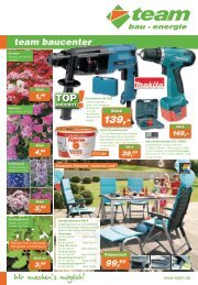 Angebot des Monats April 2012 - team - Baucenter