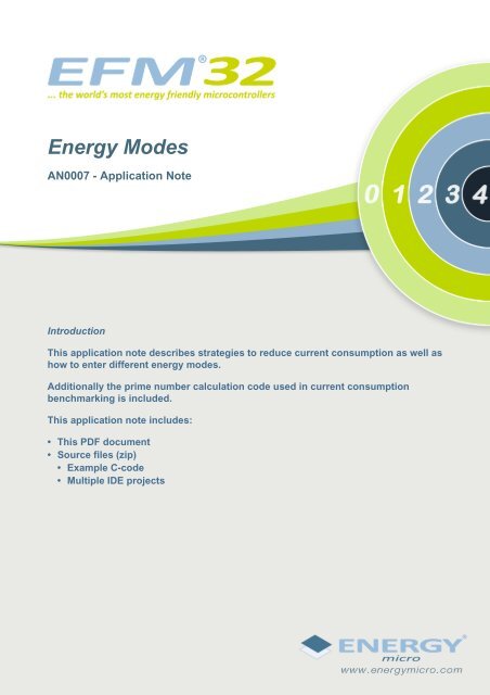 Energy Modes - AN0007 - Application Note - Energy Micro