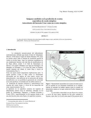 Imágenes satelitales en la predicción de eventos esporádicos de ...