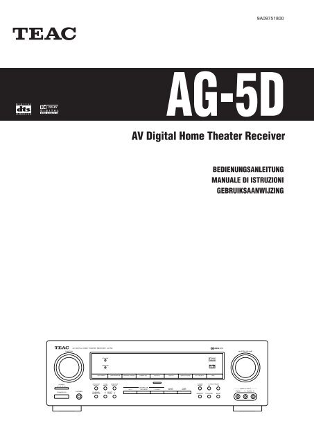 Ag 5d Av Digital Home Theater Receiver Teac Europe Gmbh