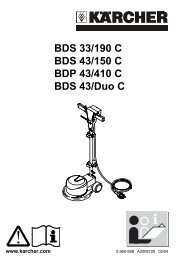 BDS 33/190 C BDS 43/150 C BDP 43/410 C BDS 43/Duo C - Karcher