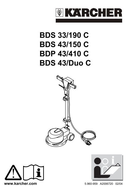 BDS 33/190 C BDS 43/150 C BDP 43/410 C BDS 43/Duo C - Karcher