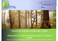 Formation Silviva-hepia Education à l'environnement par la nature