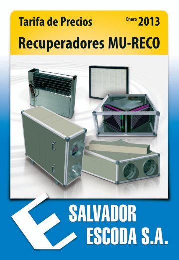 Recuperadores de Calor Mundoclima MU-RECO - Salvador Escoda ...