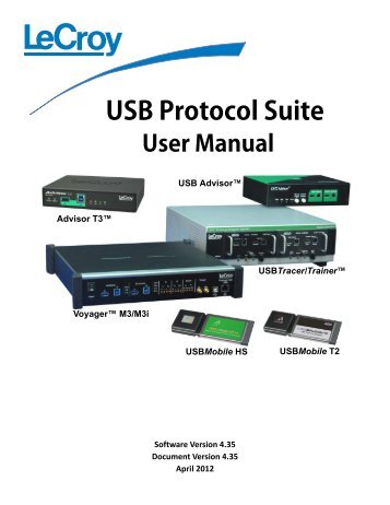 USB Protocol Suite User Manual - Teledyne LeCroy