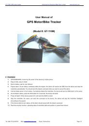user manual for GPS motorcycle tracker: GT-110M