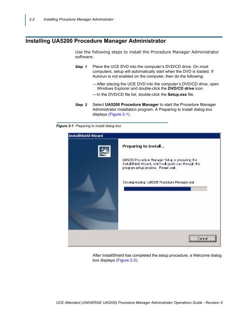 UA5200 Procedure Manager Administrator Operations Guide - NEC ...