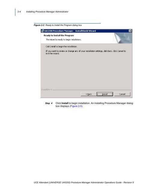 UA5200 Procedure Manager Administrator Operations Guide - NEC ...