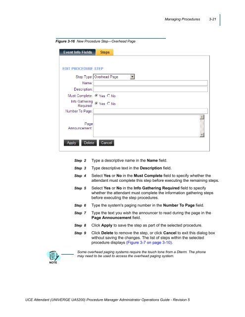 UA5200 Procedure Manager Administrator Operations Guide - NEC ...