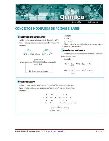 conceitos modernos de Ã¡cidos e bases - Portal de Estudos em ...