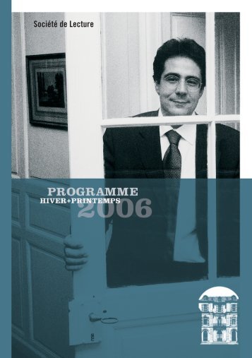 PDF "Hiver/Printemps" - Societe de Lecture Geneve