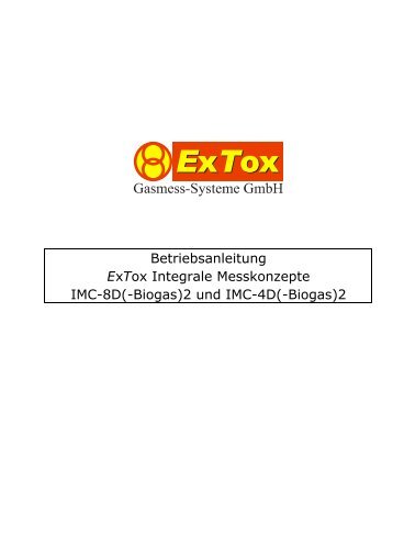 2 und IMC-4D(-Biogas)2 - ExTox Gasmess-Systeme GmbH