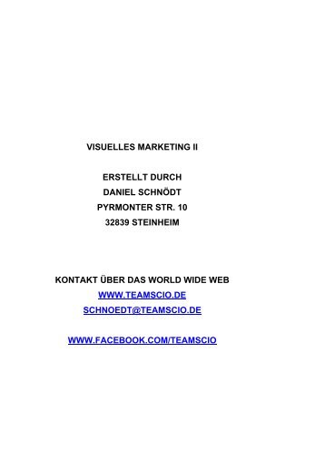 VISUELLES MARKETING II ERSTELLT DURCH DANIEL SCHNÃ–DT ...