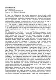 MONOLOGHI di Antonia Lepanto - Centro Internazionale Studi sul ...