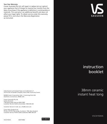 Instruction book - VS Sassoon