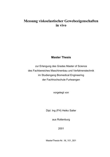 Master of thesis