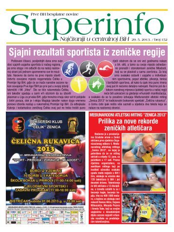 Sjajni rezultati sportista iz zeniÄke regije - Superinfo