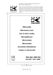 220-240V~ 50Hz 1280W TKG MG 1009 DG Mikrowelle Microwave ...