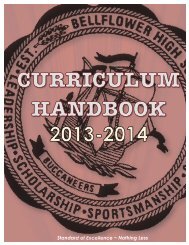 Curriculum Handbook - Bellflower Unified School District