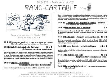 Petit journal 20 - Radio-Cartable - Ouvaton