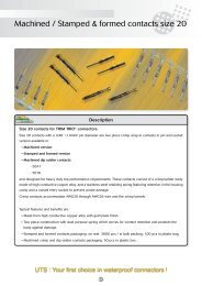 Machined / Stamped & formed contacts size 20 - Northern Connectors