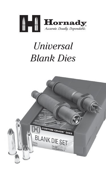 Universal Blank Dies - Hornady