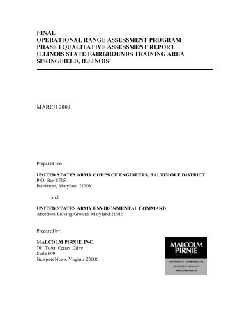 final operational range assessment program phase i qualitative ...