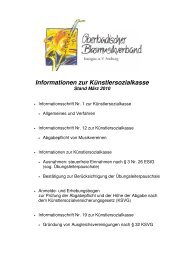 Informationen zur Künstlersozialkasse Stand März ... - OBV Breisgau