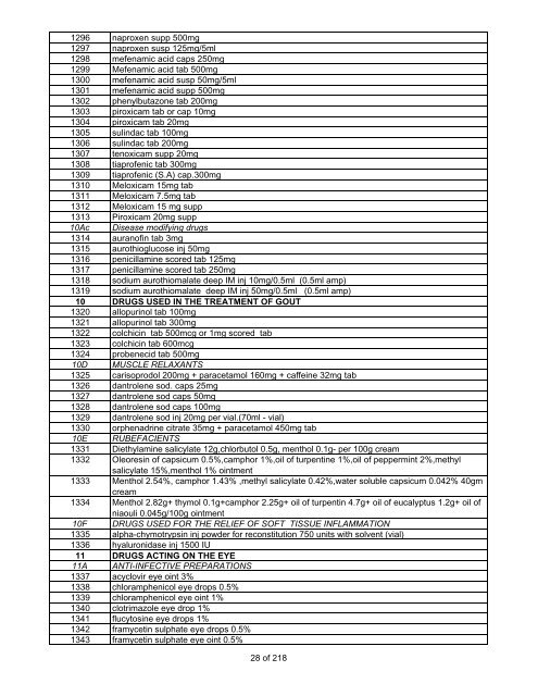 for all therapeutic categories - Iraq Watch