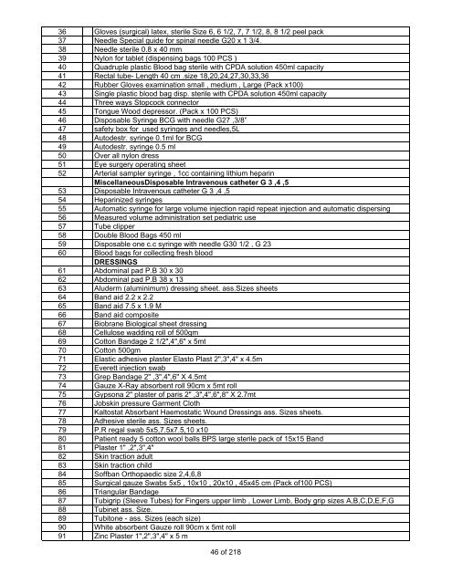 for all therapeutic categories - Iraq Watch