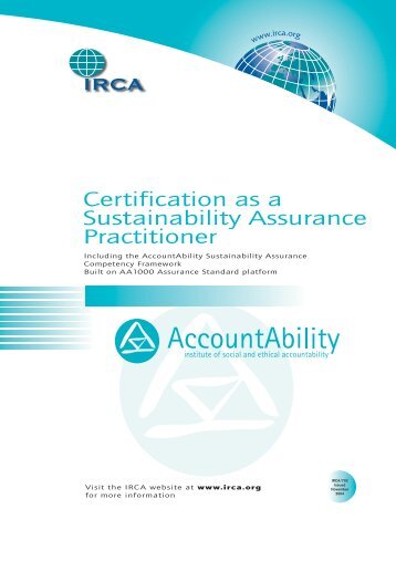 Certification as a Sustainability Assurance Practitioner - AccountAbility