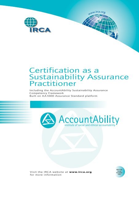 Certification as a Sustainability Assurance Practitioner - AccountAbility