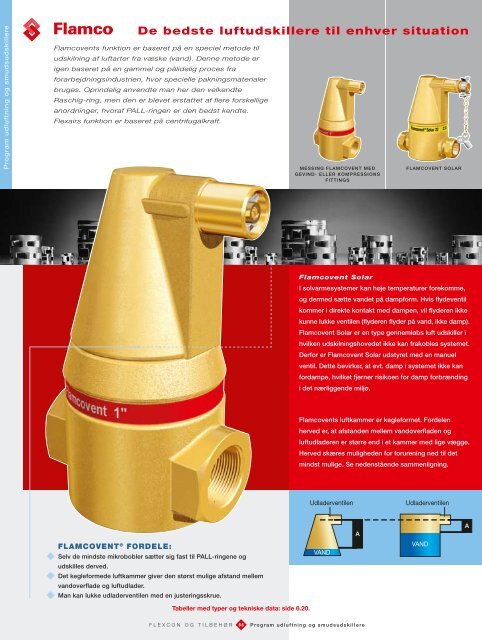 PROGRAM UDLUFTNING OG SMUDSUDSKILLERE [4.7 ... - Flamco