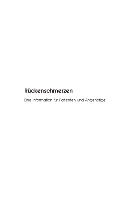 Rückenschmerzen - QMG - Qualität und Management im ...