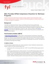 DOL Provides HIPAA Compliance Checklist for Wellness Programs